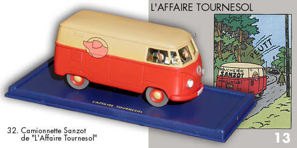 Car Atlas N° 32 VW Combi 1950 LAffaire Tournesol Herge Cars